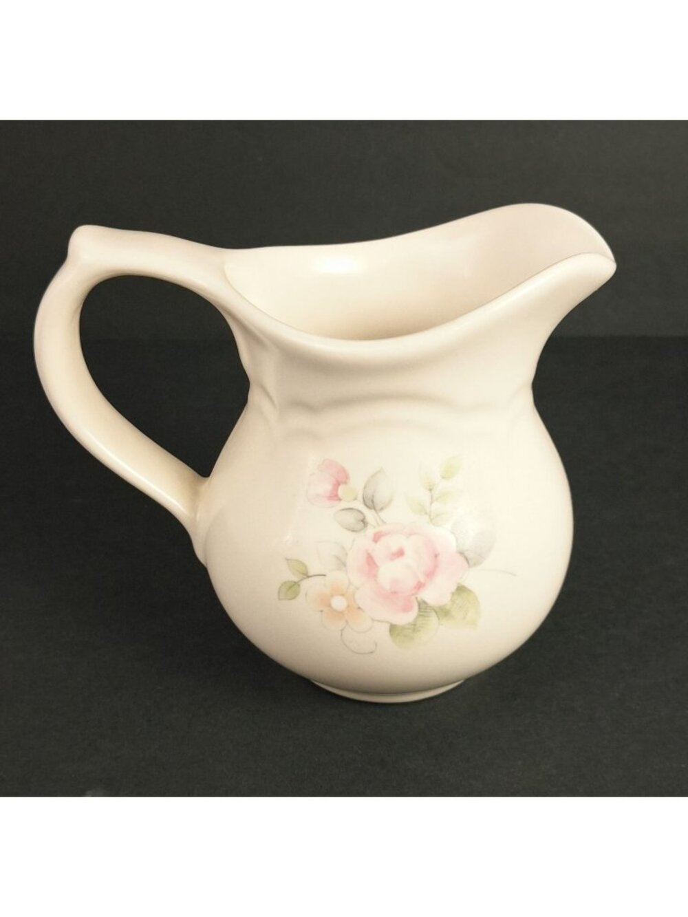 Pfaltzgraff Cream Pitcher Pink Floral Design - Made In USA - VTG Porcelain Cream